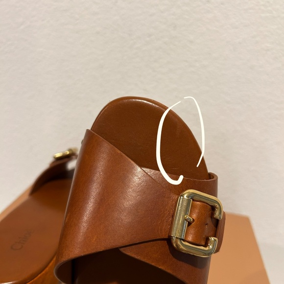 Chloé Jeannette Platform Slide Sandals in Ginger Brown, Size 40, New in Box - Picture 13 of 14